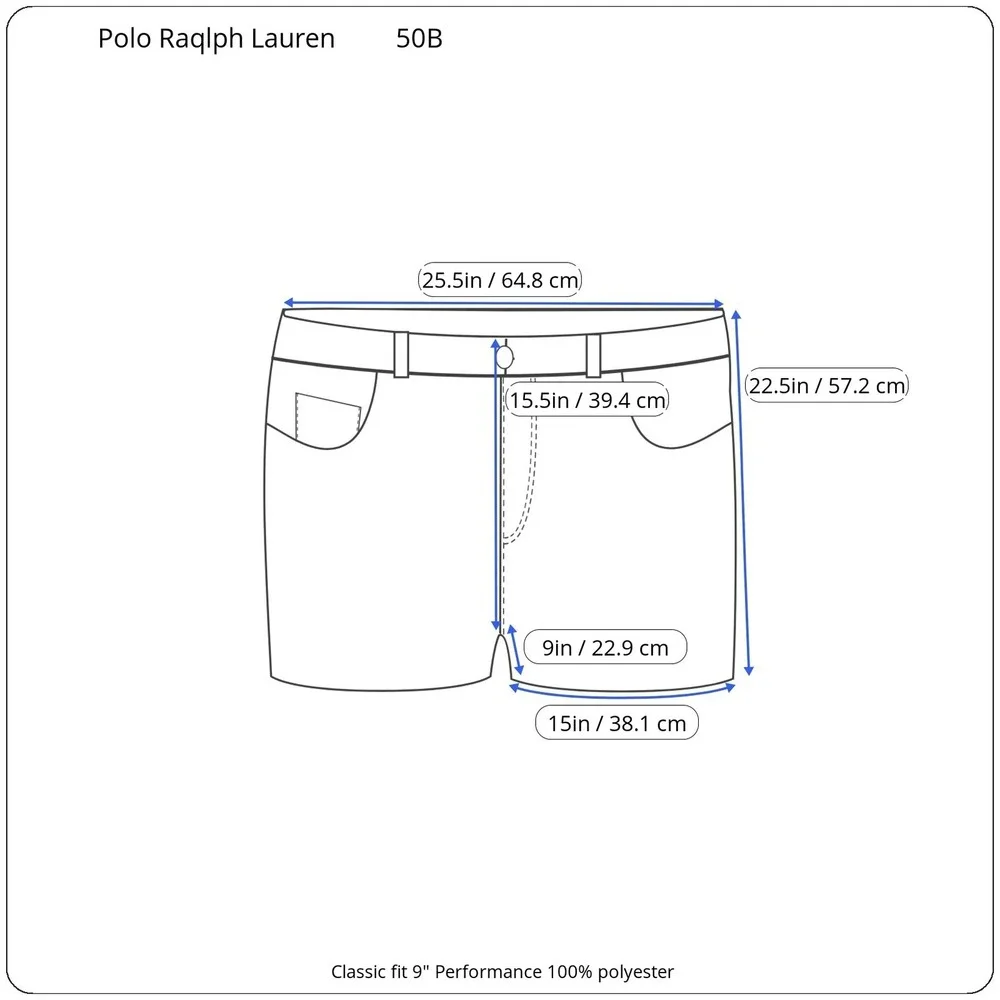 Polo Ralph Lauren Mens Performance‎ Shorts Khaki Tan Classic Fit 9